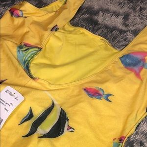 Bright Yellow Fish Swimsuit 🐟🐠☀️